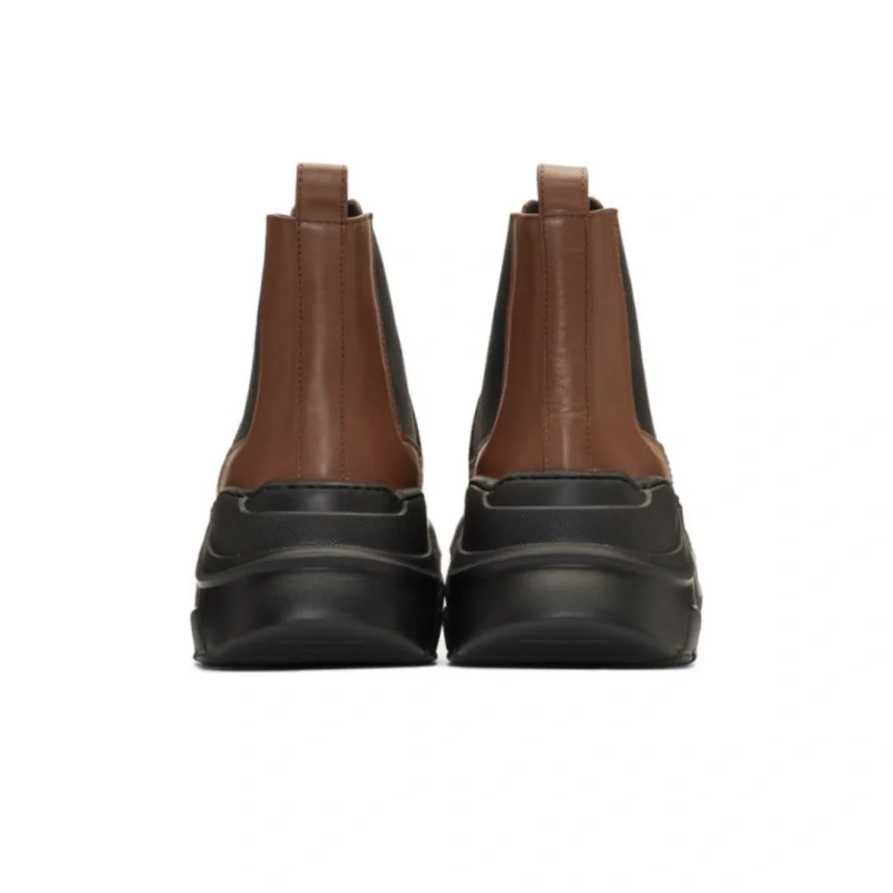 Tibi Brown Diego‎ Leather Winter & Rain Boots Sz 41/11